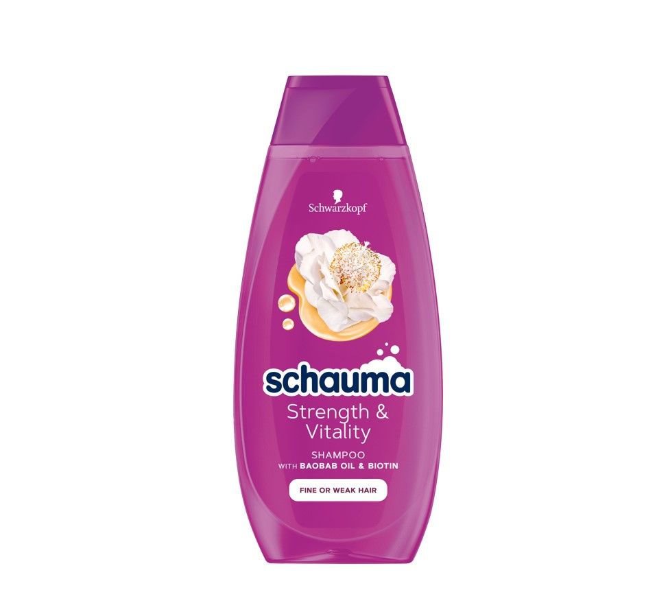 Schauma Strength & Vitalitу Подсилващ шампоан за тънка и слаба коса 400 мл
