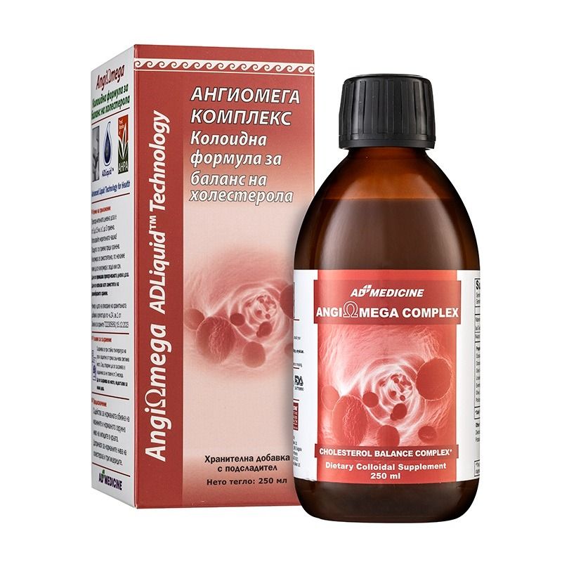 ADLiquid AngiΩmega Complex за нормален холестерол и добро здравословно състояние 250 мл AD Medicine