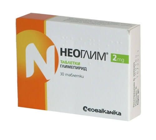 Неоглим 2 мг х 30 таблетки Neo Balkanika