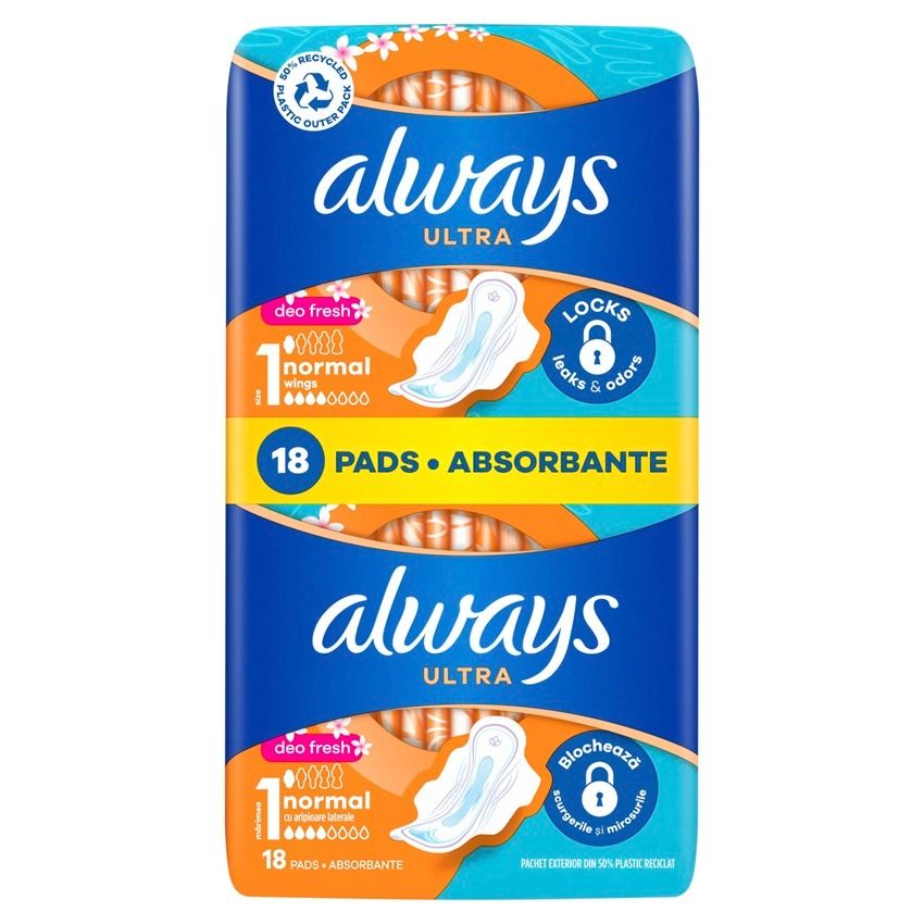 Always Sensitive Ultra Normal Plus Дамски превръзки х18 бр