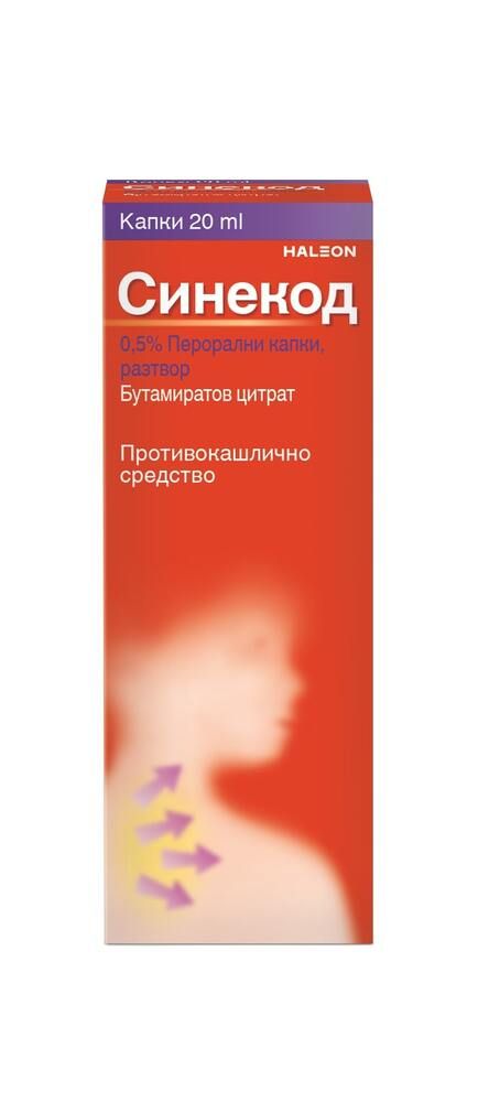 Синекод Капки за симптоматично лечение на кашлица х 20 мл GlaxoSmithKline