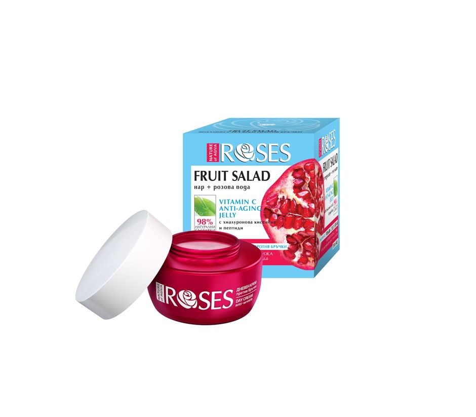 Agiva Roses Skin Fruit Salad Jelly Дневен анти-ейдж гел крем с нар 50 мл