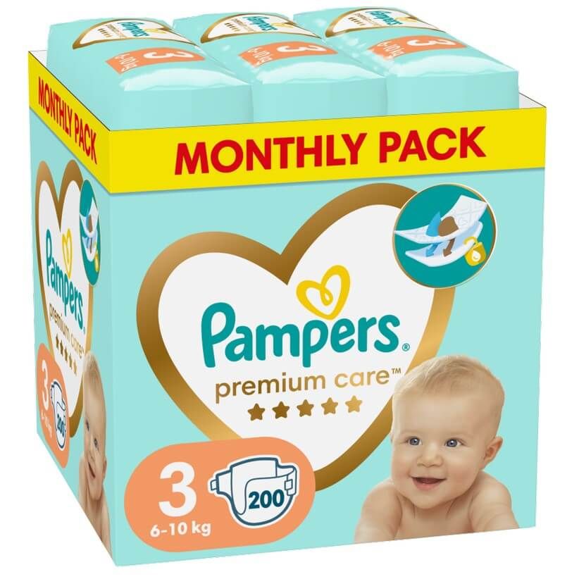 ПелениPampersPremiumCareРазмер3200бр