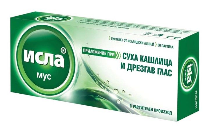 Исла Мус При суха кашлица и дрезгав глас 30 пастила Engelhard Arzneimittel