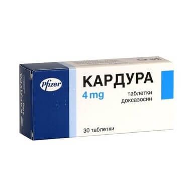 Кардура 4 мг х 30 таблетки Pfizer