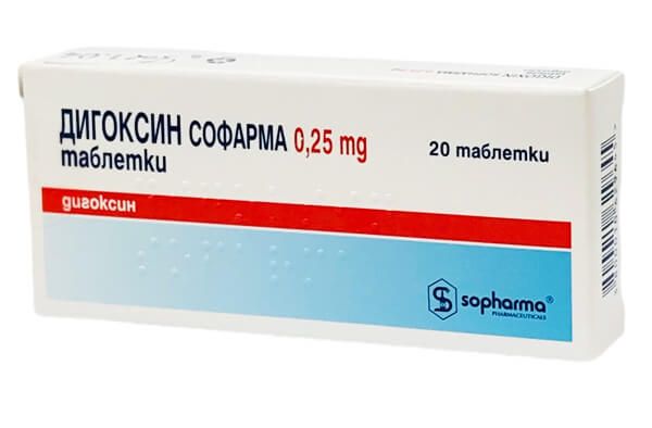 Дигоксин 0.25 мг х 20 таблетки Sopharma