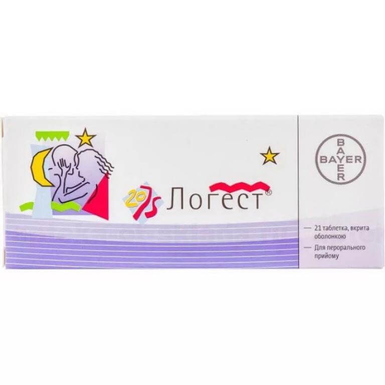 Логест 0.02 мг/0.075 мг х 21 таблетки Bayer