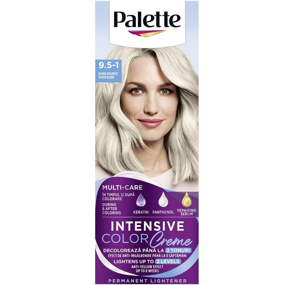 Palette Intensive Color Creme Дълготрайна крем боя за коса 9.5-1 Silver Blond