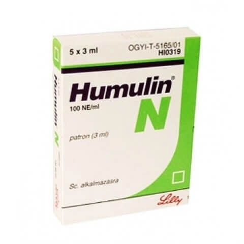 Хумулин N инжекционна суспензия 100 IU/мл 5 х 3 мл Eli lilly