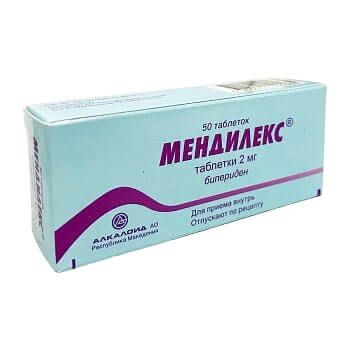 Мендилекс 2 мг х 50 таблетки Alkaloid