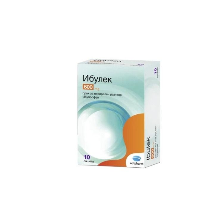 Ибулек при температура и болки 600 мг х 10 сашета Adipharm