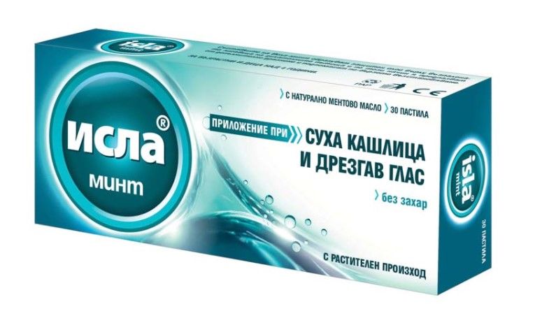 Исла Минт При суха кашлица и дрезгав глас с ментово масло 30 пастила Engelhard Arzneimittel