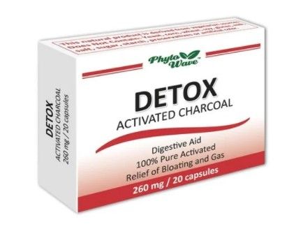 Phyto Wave Detox Активен въглен 260 мг 20 капсули