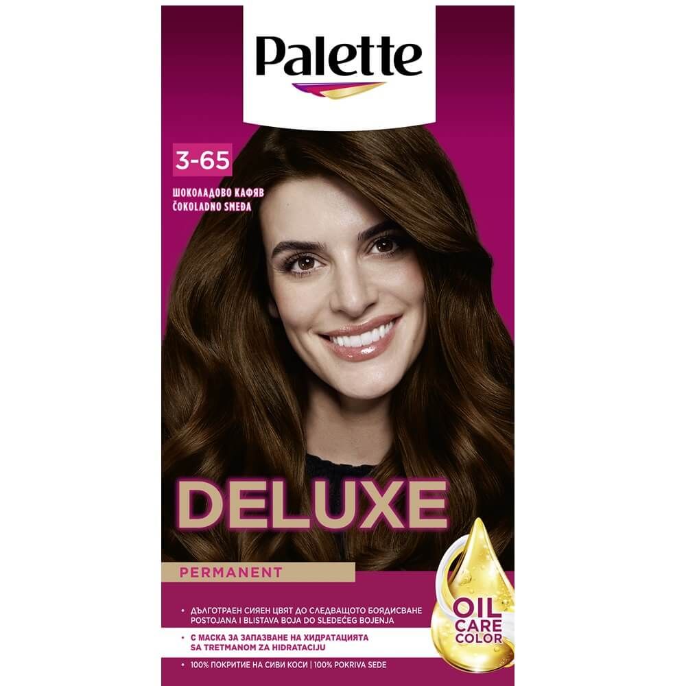 Palette Deluxe 3-65 Chocolate Brown Крем Боя Шоколадово кафяво Schwarzkopf