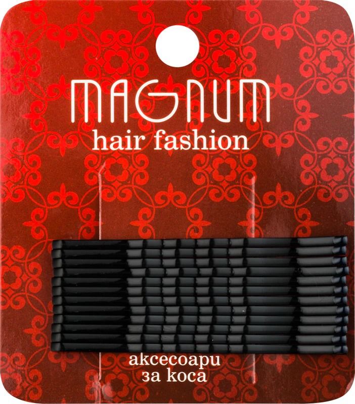 Magnum Hair Fashion Фиби за коса черни х 12 бр