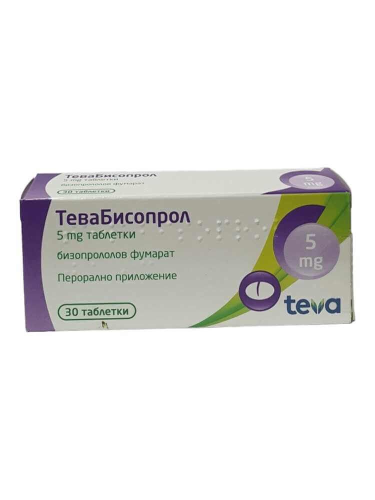 Тевабисопрол 5 мг х 30 таблетки Teva