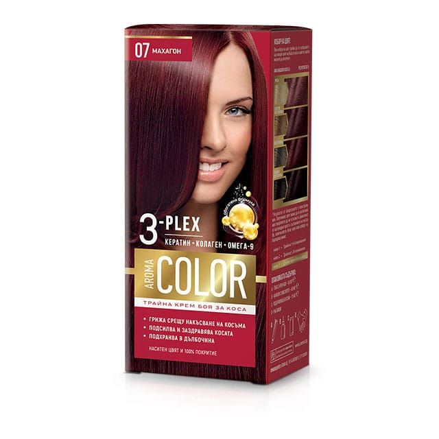 Color 3-Plex Трайна крем боя за коса Цвят №07 Махагон