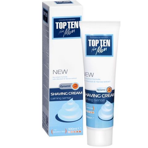 Top Ten for men Dynamic Calming Sense Крем за бръснене за чувствителна кожа 100 мл