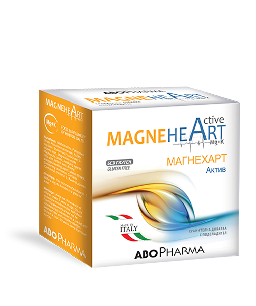 AboPharma MagneHeart Aktiv Магнезий и калий за здраво сърце 20 сашета