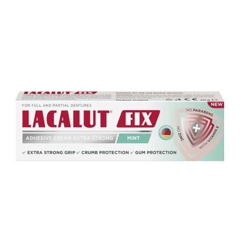 Lacalut Fix Mint Фиксиращ крем за зъбни протези с ментов вкус 40 гр