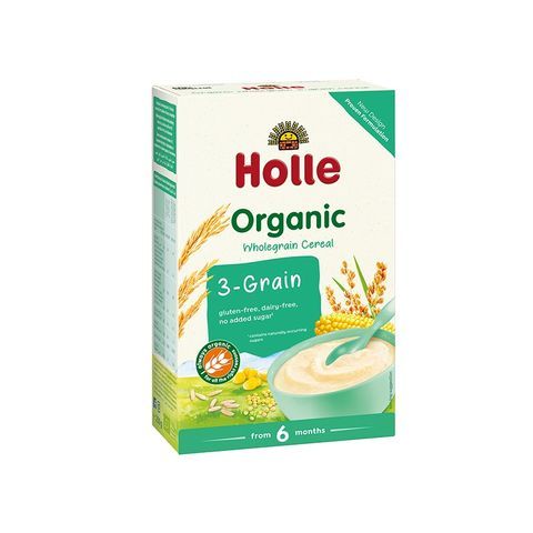 Holle Био бебешка каша с 3 зърна без глутен 6М+ 250 гр