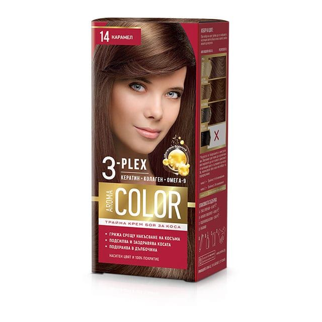 Color 3-Plex Трайна крем боя за коса Цвят № 14 Карамел