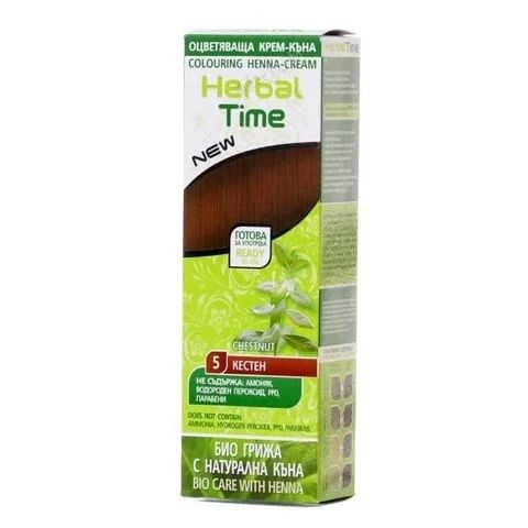 Herbal Time Оцветяваща крем-къна за коса Цвят 05 Кестен 75 мл