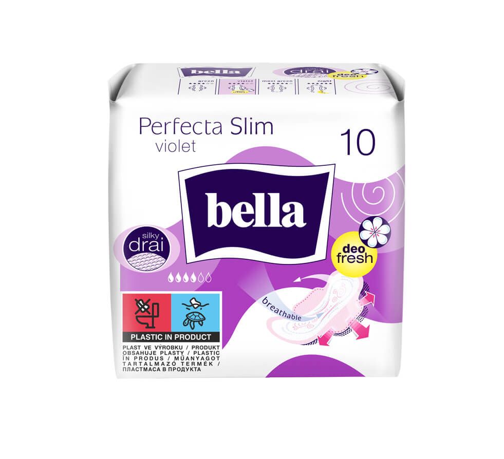 Bella Perfecta Slim Violet Deo Fresh Ултра тънки дамски превръзки с крилца х 10 бр