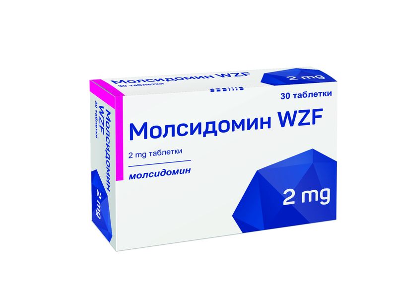 Молсидомин 2 мг х 30 таблетки Polpharma