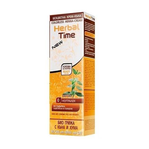 Herbal Time Безцветна крем-къна за коса Цвят 0 Неутрален 75 мл