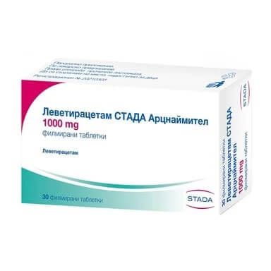 Леветирацетам 1000 мг х 30 таблетки Stada