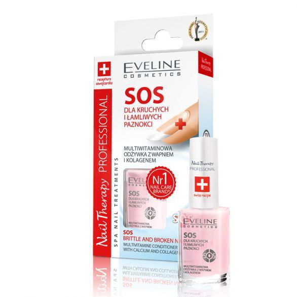 Eveline Cosmetics SOS Балсам за нокти с калций и колаген 12 мл