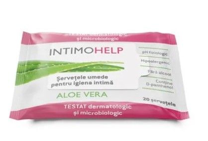 NaturProdukt Intimo Help Aloe Vera Хипоалергични мокри кърпи за интимна хигиена с алое вера 20 бр