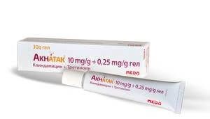 Акнатак гел 10 мг/0.25 мг/г х 30 г Meda Pharm
