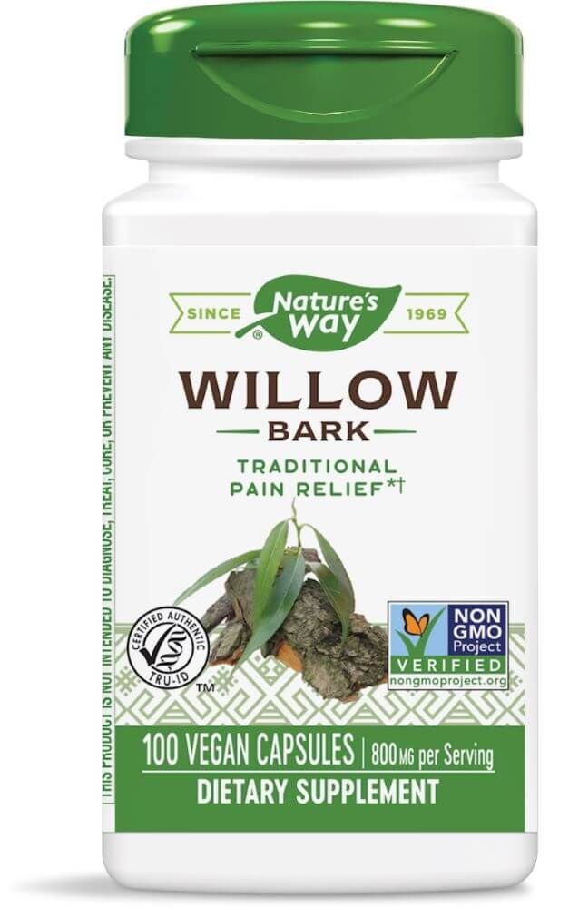 Nature's Way Willow Bark Кора от бяла върба природно средство при болка 400 мг х100 V капсули