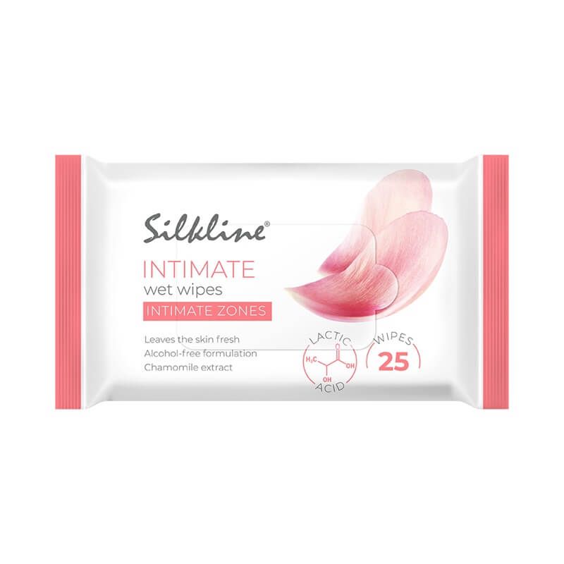 Silkline Интимни влажни кърпички х25 бр