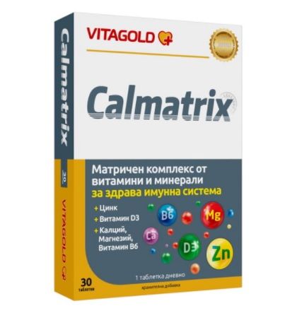 Vitagold Calmatrix Цинк, Витамин D3, Калций, Магнезий, Витамин B6 х30 таблетки
