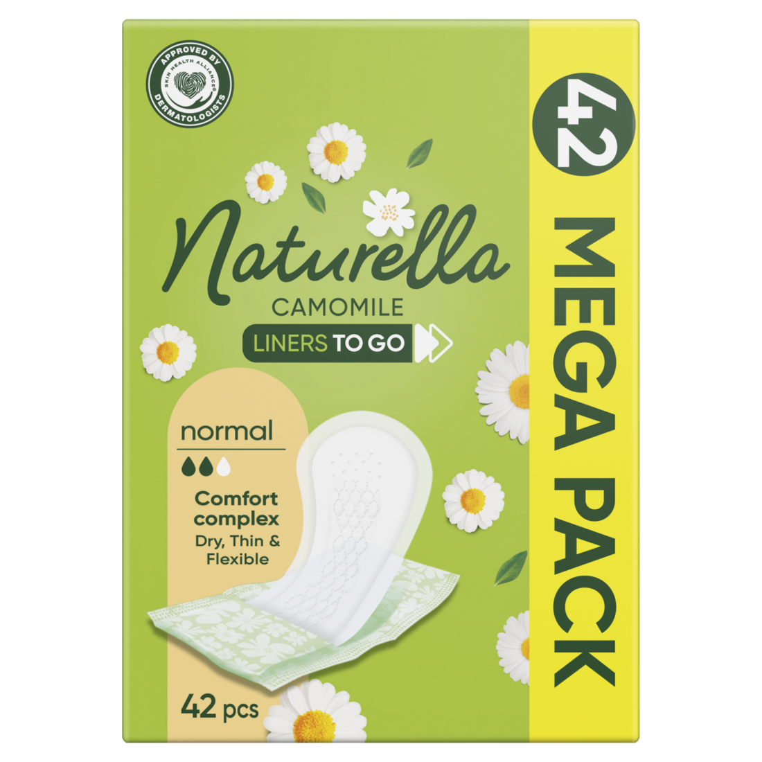 Naturella Camomile Mega Pack Ежедневни дамски превръзки с лайка 42 бр
