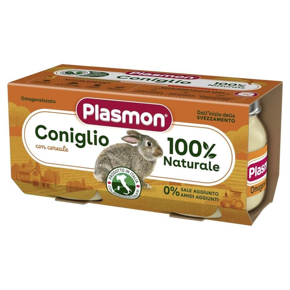Plasmon Пюре от заешко месо за деца 4М+ 80 гр 2 бр