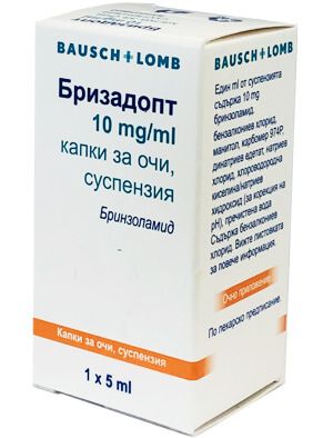 Бризадопт капки за очи 10 мг/мл х 5 мл Pharmaswiss