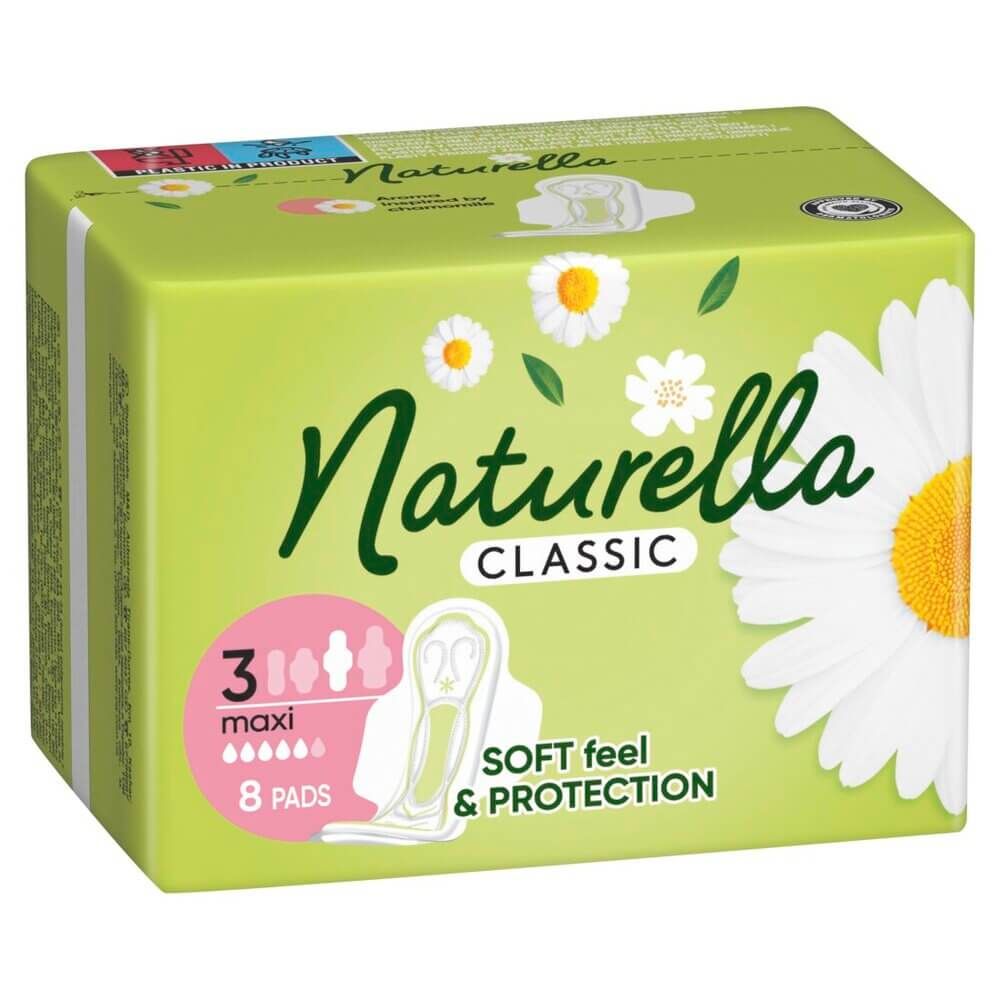 Naturella Classic Maxi Дневни дамски превръзки с лайка х 8 бр