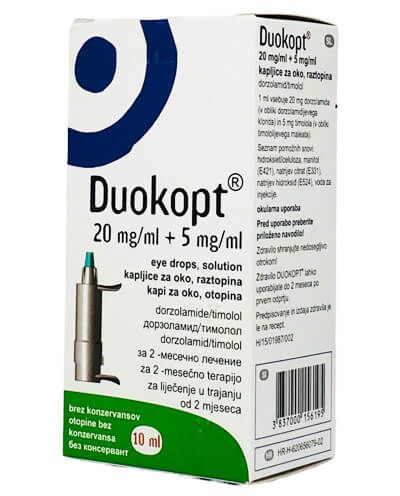 Дуокопт капки за очи 20 мг/5 мг/мл х 10 мл Novartis