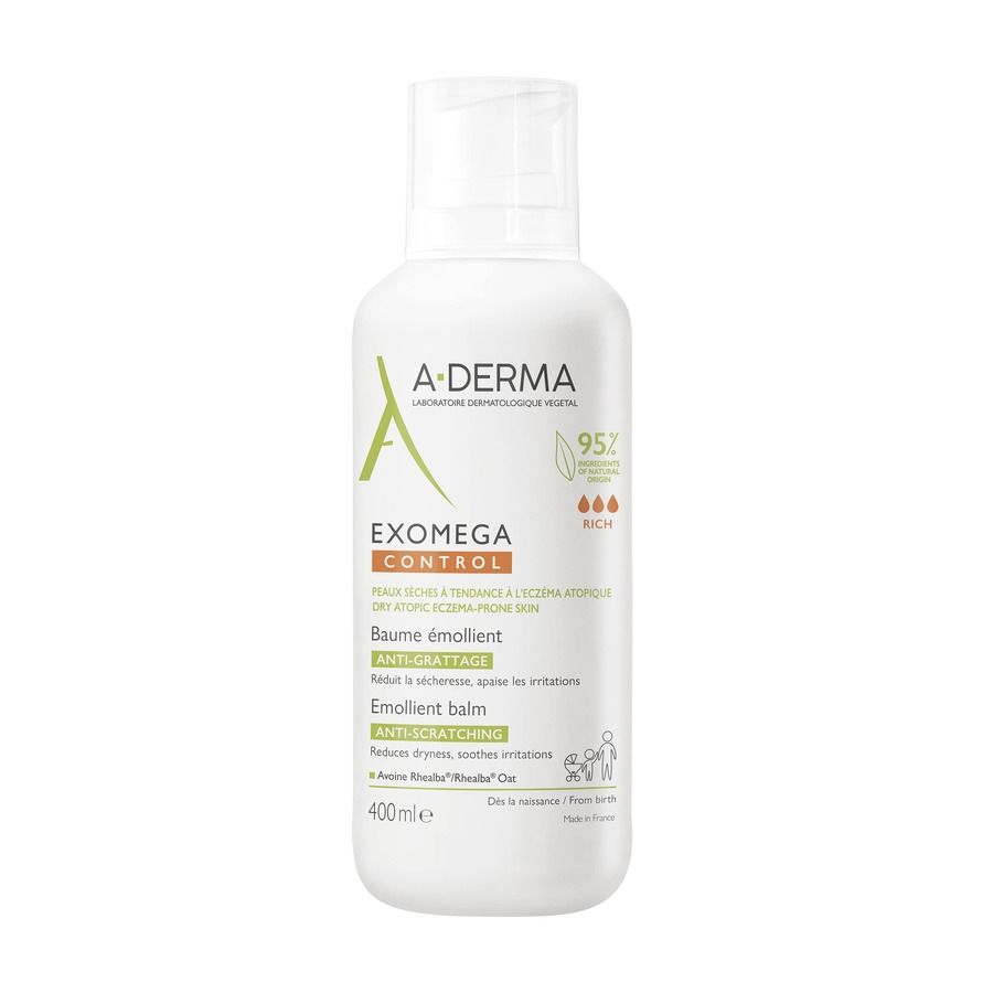 A-Derma Exomega Control Емолиентен балсам за суха и атопична кожа 400 мл