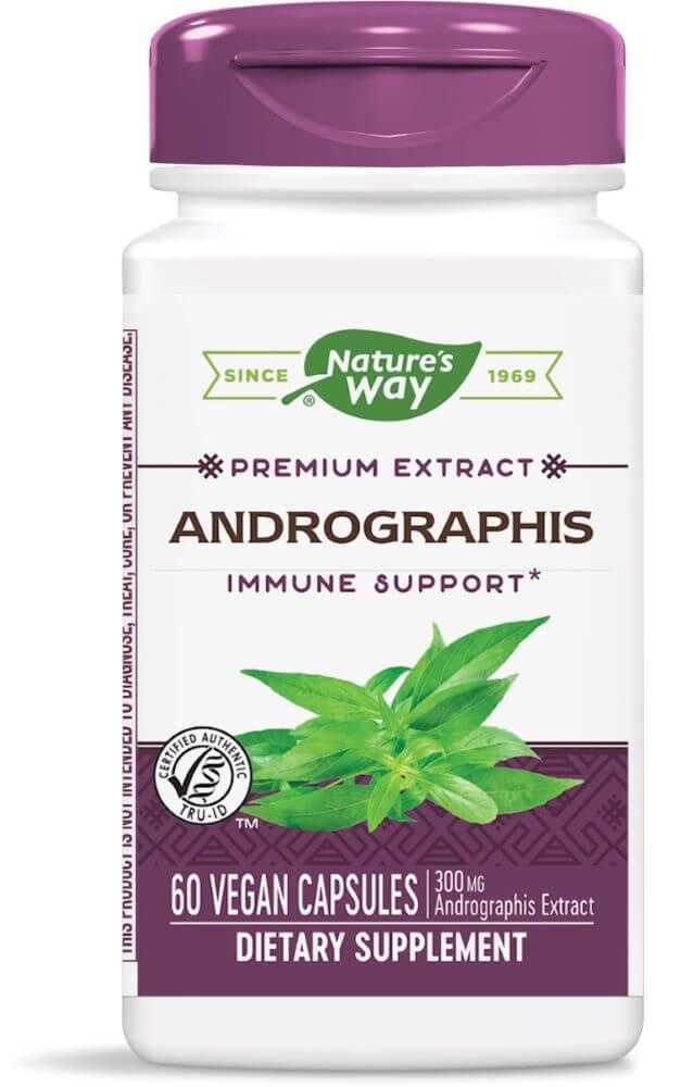 Nature's Way Andrographis Андрографис защита от настинки и грип 400 мг х 60 V капсули