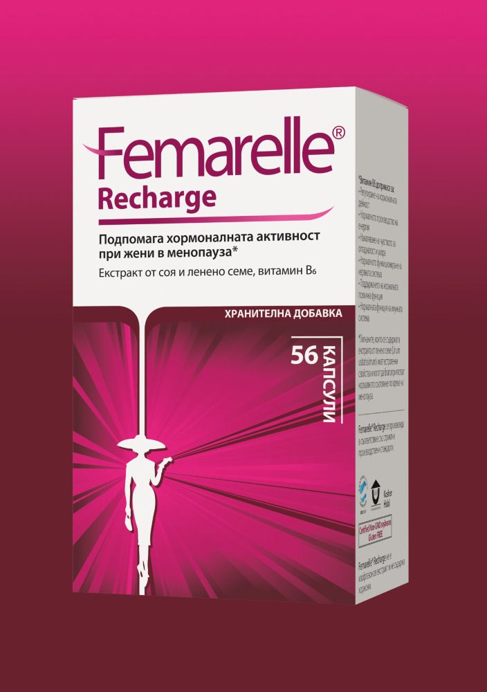 Femarelle Recharge Фемарел при менопауза 56 капсули SE-cure Pharmaceuticals
