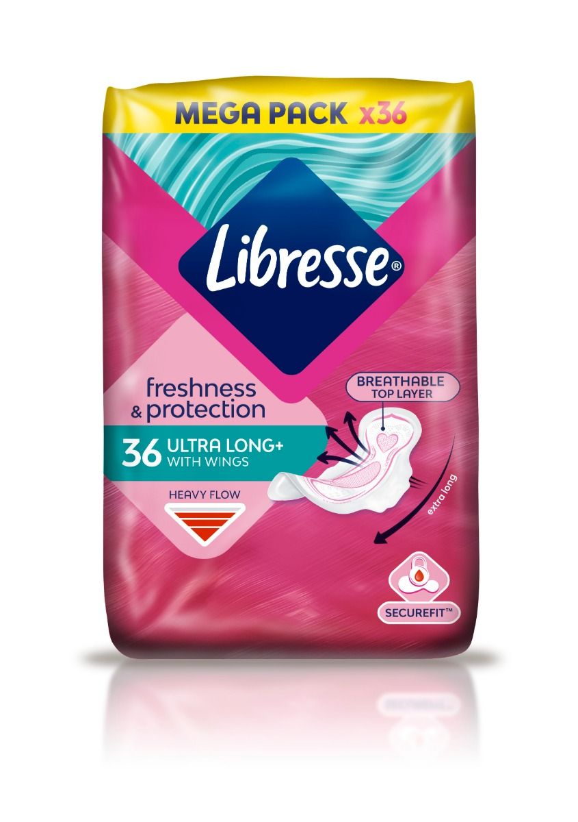 Libresse Freshness & Protection Ultra Long+ Mega Pack Дамски превръзки x 36 бр.