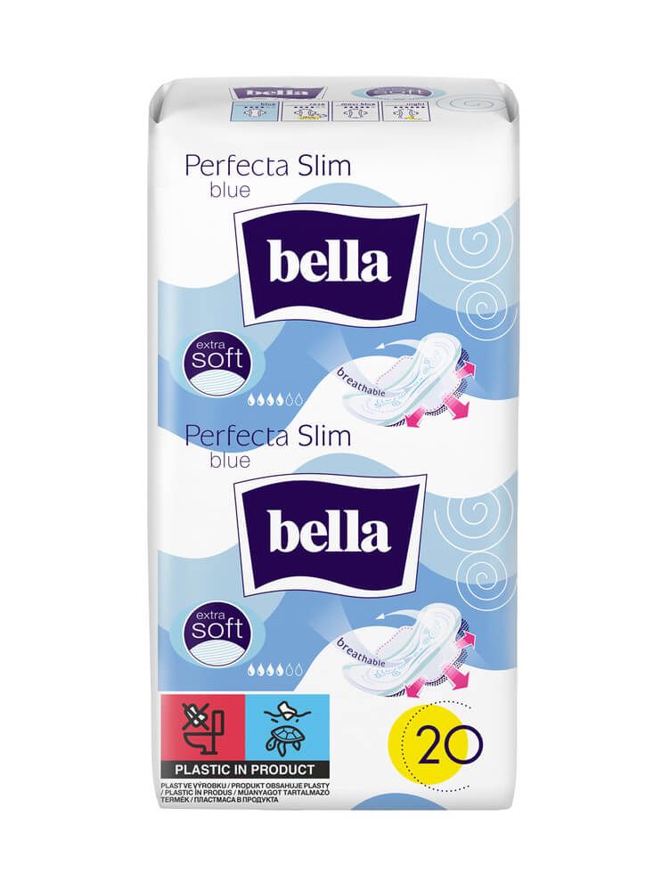 Bella Perfecta Slim Blue Ултра тънки дамски превръзки с крилца х 20 бр