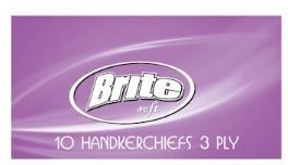Brite Носни кърпички лилави x 10 броя