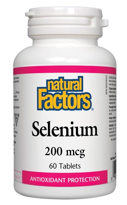 Natural Factors Selenium Селен антиоксидант 200 мкг х 60 таблетки