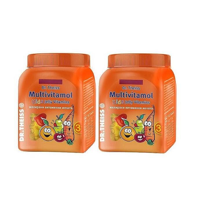Dr. Theiss Multivitamol Мултивитамини желирани мечета за деца 50 бр х 2 Комплект